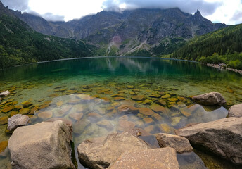 mountain lake mountain peak Morskie Oko Zakopane Poland view landscape © Андрей Трубицын