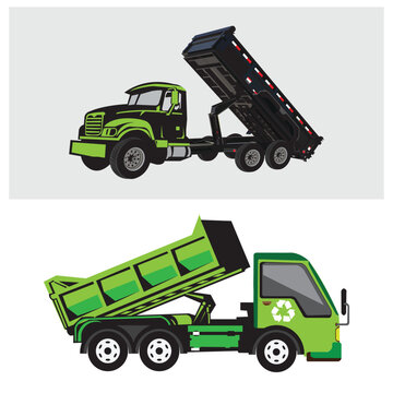 Junk removal logo, Hauling logo, Dumpster logo, trash logo design, Dumpster vector design, Roll off truck and Trailer 