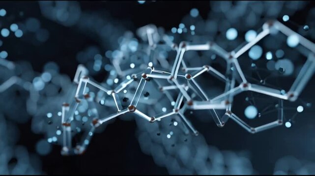Molecular structures in a laboratory setting.