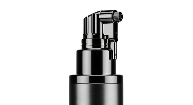 Black Cosmetic Pump Bottle for Skin Care Treatment