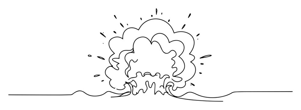 explosion monoline vector thin line