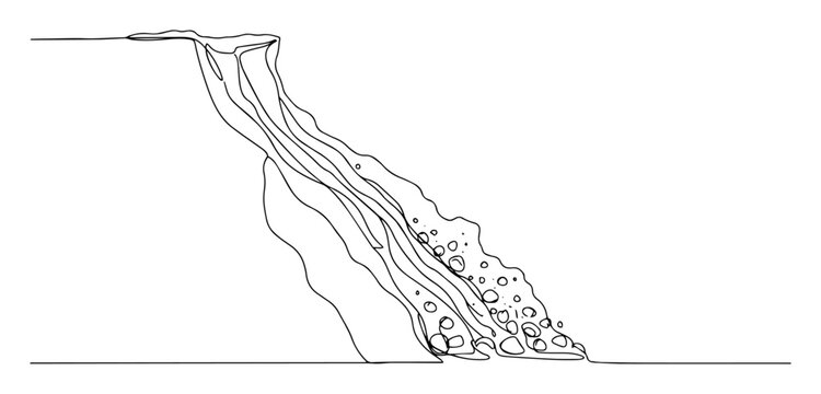 landslide simple sketch monoline