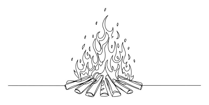 bonfire simple sketch monoline