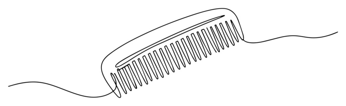 hair comb monoline vector