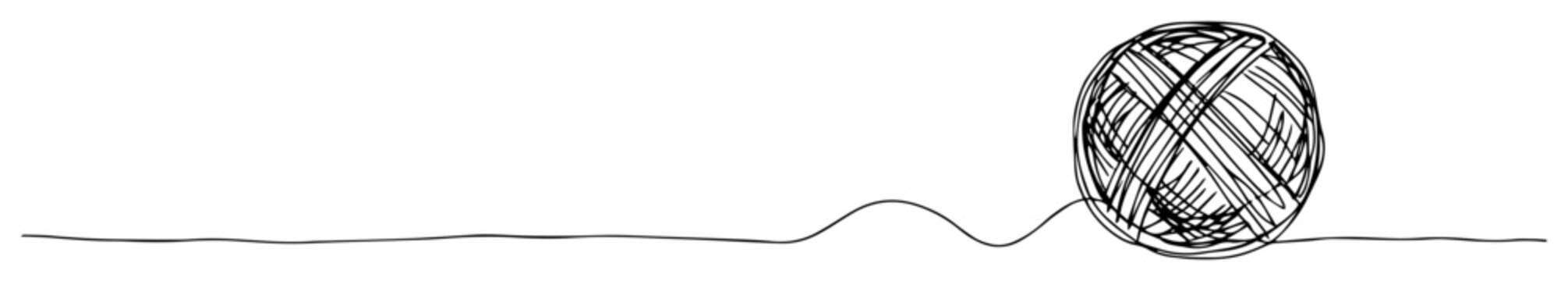yarn ball monoline vector
