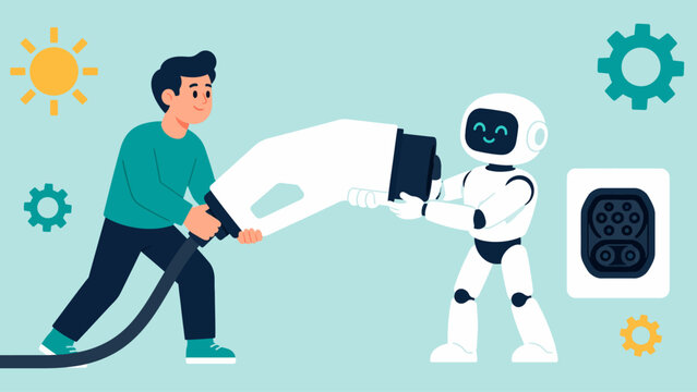 Human and robot synergy Powering the future of electric mobility with advanced charging solutions and collaborative technology for sustainable transportation