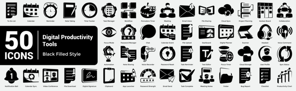 Filled Digital Productivity Tools Bundle H50