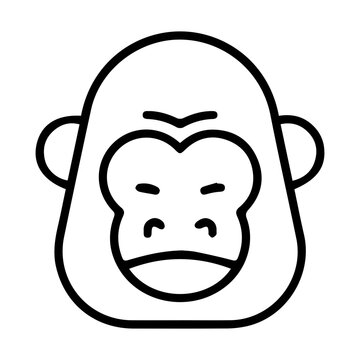Outline Monkey Icon