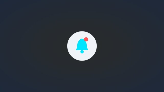 Notification Bell Icon with Red Alert Badge