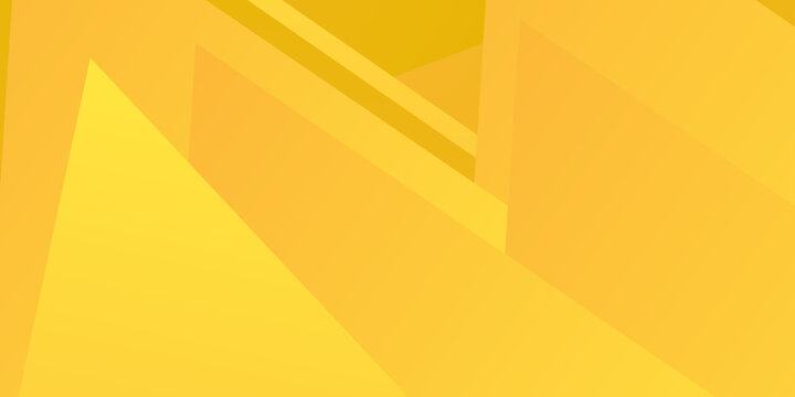 Yellow polygon abstract modern. Polygonal geometric triangle background. Modern lemon orange color. Fresh business banner for sales, event, holiday, party.  Fast moving 3d lines with soft shadow .