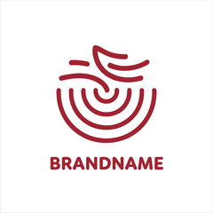 Obraz premium Ramen Logo Design Illustration. Ramen menu logo template with bowl. Japanese food logo stock vector Illustration