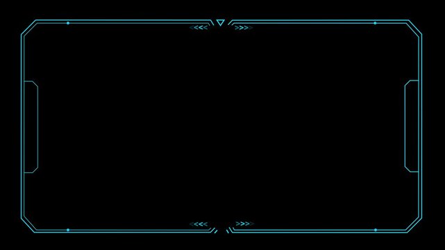 Universal Technology Line and frame Video overlay Futuristic HUD Head up display interface template with basic geometry line element. Universal Technology Line and frame Video overlay futuristic