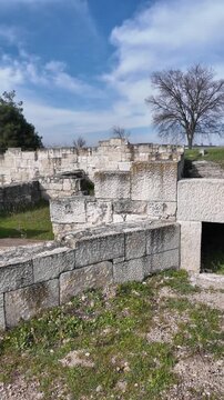 Ruins of Pella - capital city of Ancient Macedonian Empire, Central Macedonia, Greece