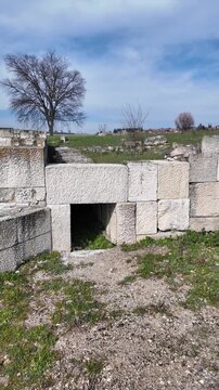 Ruins of Pella - capital city of Ancient Macedonian Empire, Central Macedonia, Greece