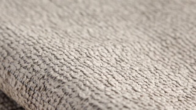 Grey micro cloth texture extreme close up with a rotating camera move stock footage
