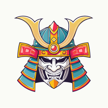 Samurai Helmet Illustration