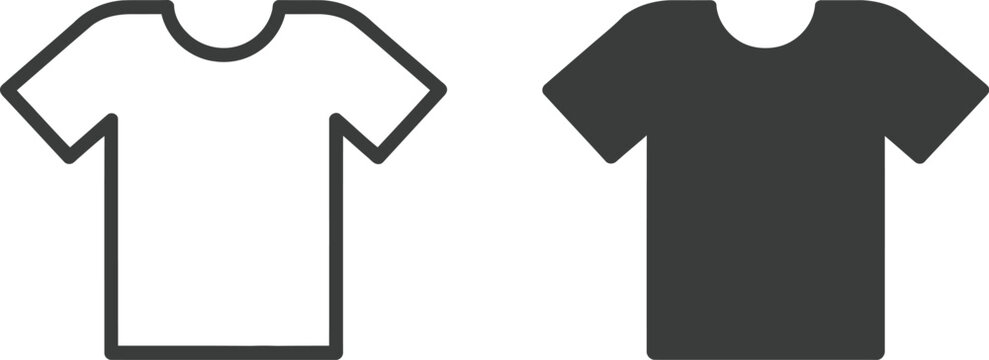 Clothes icon, t shirt sign vector illustration with modern flat style for fashion retail and apparel branding interface design