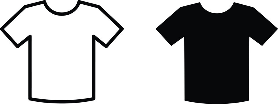 Clothes icon, t shirt sign vector illustration with modern flat style for fashion retail and apparel branding interface design