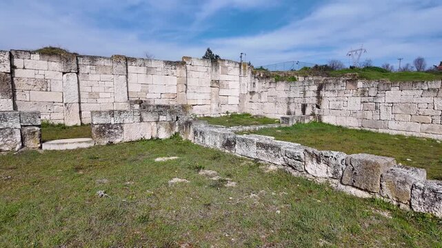 Ruins of Pella - capital city of Ancient Macedonian Empire, Central Macedonia, Greece