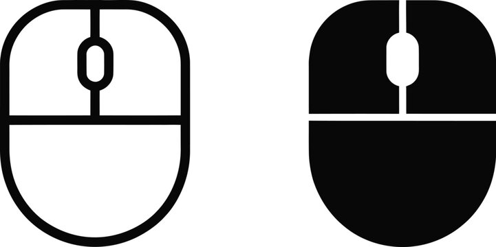 Computer mouse icon vector illustration with modern flat style for digital technology and computer interface design concepts