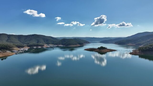 Spectacular aerial footage of Lake Eildon Victoria Australia