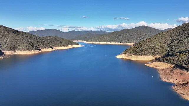 Spectacular aerial footage of Lake Eildon Victoria Australia