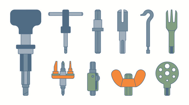 10 Mainspring Winder Arbors Vector Illustrations for Watchmakers � Precision Horology Repair Vectors