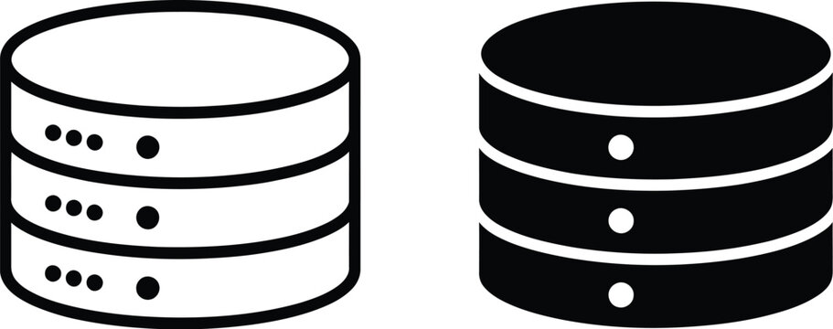 Database icon, database sign vector illustration with modern flat style for data storage systems, cloud computing, and backend technology concepts
