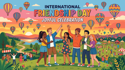 International Friendship Day Celebration with Hot Air Balloons © Barang