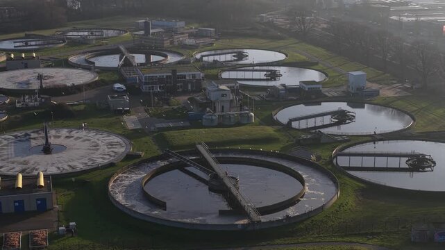 AWZI Haarlem Waarderpolder Wastewater Treatment Aerial
