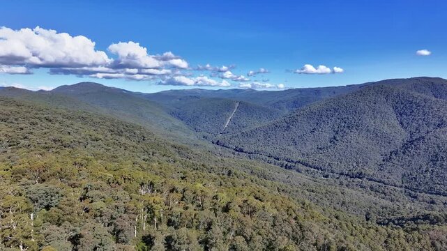 Aerial footage of Morris Lookout Eildon Victoria Australia