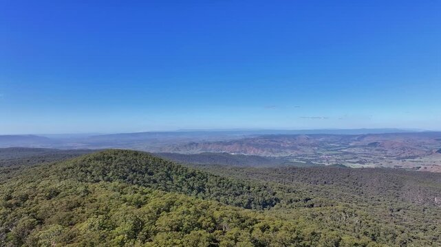 Cinematic aerial footage of Mt Hickey Tallarook Victoria Australia