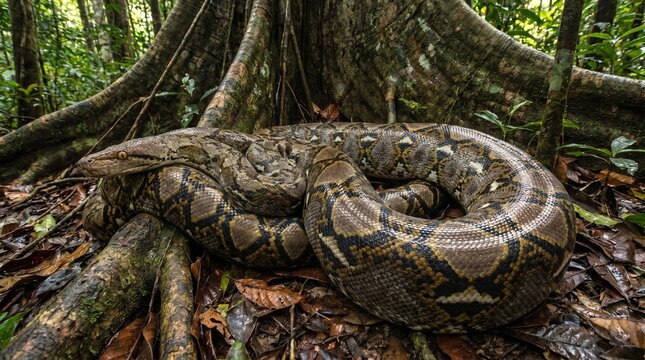 Giant reticulated python