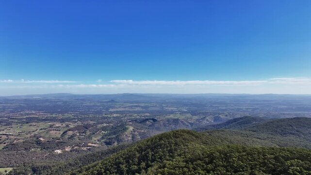 Cinematic aerial footage of Mt Hickey Tallarook Victoria Australia