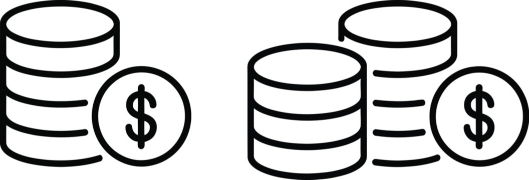 Dollar money icon, dollar money sign vector illustration with modern flat style for finance, banking, and payment interface design