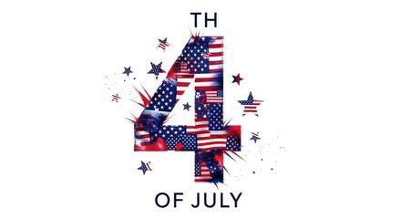 Obraz premium Patriotic 4th of july independence day american flag design
