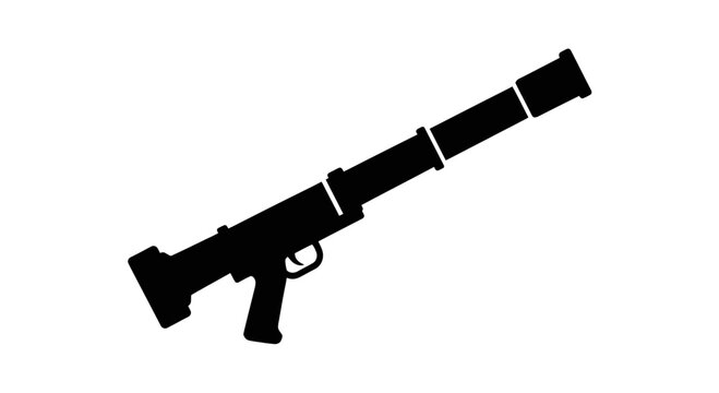 Black silhouette of a rifle gun.