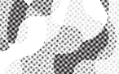 Fototapeta premium Abstract black and white halftone pattern background with irregular shapes