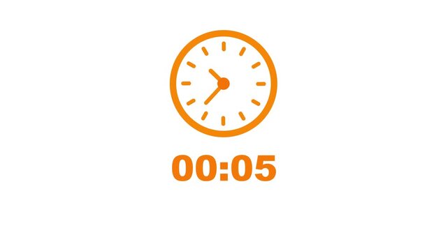 countdown timer with alpha channel, 38 minutes on transparent background. 4K Video