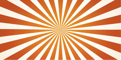 Obraz premium An orange and yellow retro grunge sunburst background vector illustration featuring vintage textured rays and starburst light beams on a summer backdrop