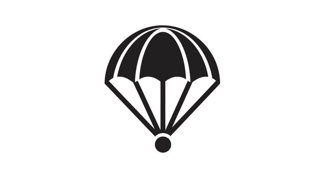 Parachute Descending Slowly Through Air.