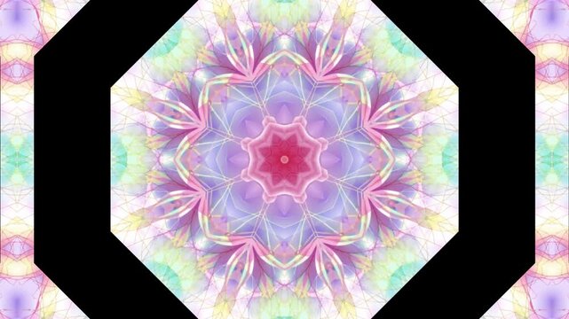 Futuristic Fractal Kaleidoscope Texture Background