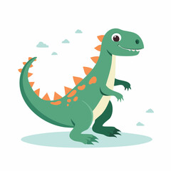 Fototapeta premium Cute Cartoon Dinosaur Illustration