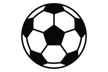 Naklejka premium Classic black and white football illustration soccer ball design for sports graphics and branding