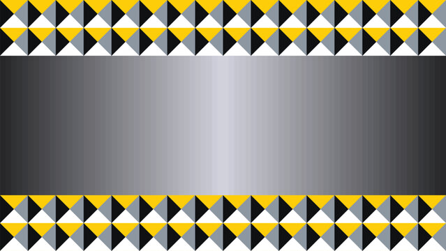 Seamless black, yellow, and white triangle gradient pattern with modern decorative repeat design for textile, wallpaper, wrapping paper, packaging, abstract backgrounds, digital paper, stylish surface