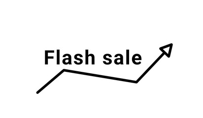 Fototapeta premium Minimal flash sale labels and discount icons with percentage symbols, modern retail promotion design in black and white