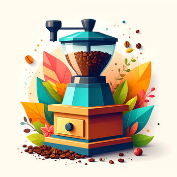 Vintage manual coffee bean grinder machine 16.