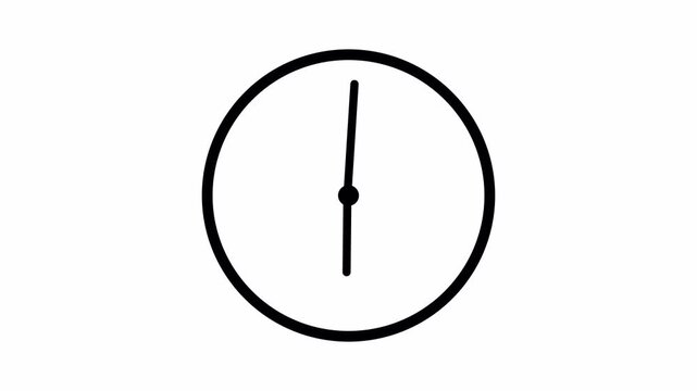 Analog clock spinning animation on Transparent Background, 4K Looped Wall Clock with Fast Rotation for Time Running Out and Business Deadline Concept, watch animation, watch spinning fast animation.
