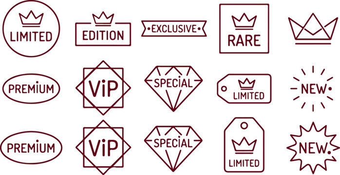 Limited edition and vip exclusive premium new badges set.