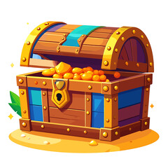 Treasure Chest Full of Gold Coins. © Sumi